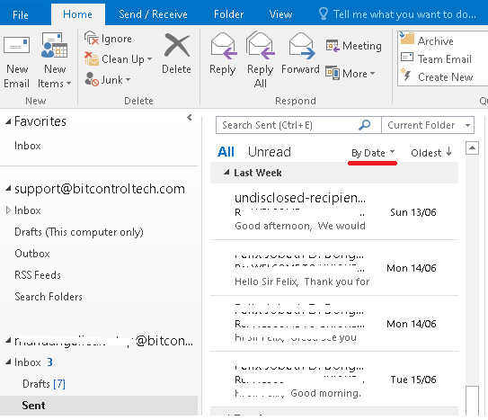 Configuring Outlook To Sort Emails From Newest To Oldest After Email Migration Learn Bit